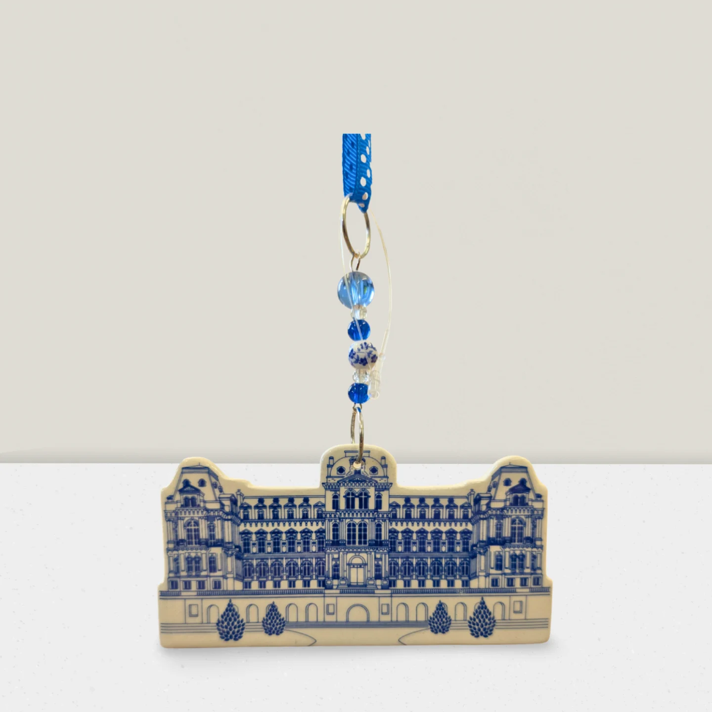 Bowes Museum Blue Ceramic Decoration